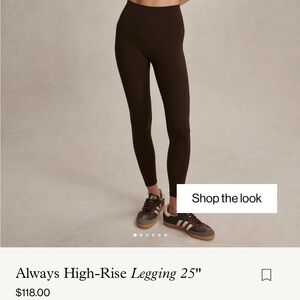 Varley Brown High-Waisted Leggings